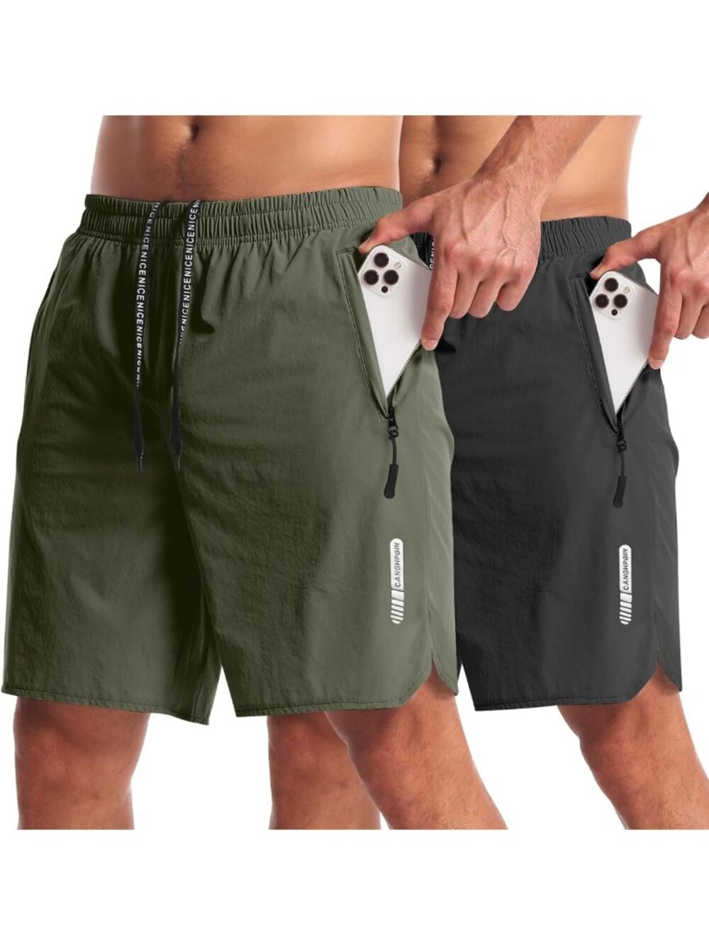 Men's 2-Pack Quick-Dry Athletic Shorts - Lightweight 7" Inseam Gym & Hiking Gear
